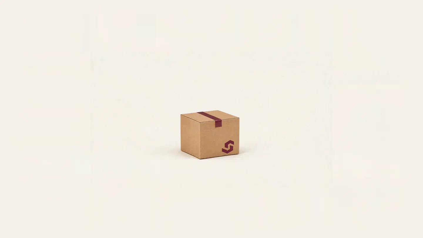 A packed and sealed moving box